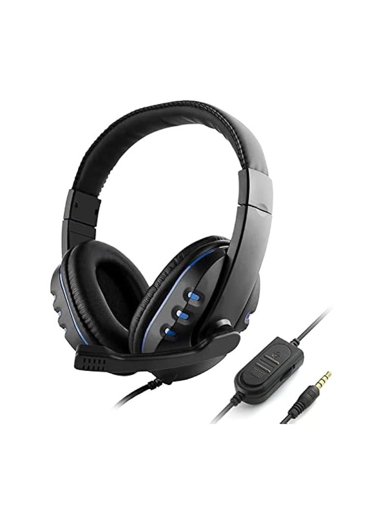 3.5mm Wired Gaming Headphones Over Ear Game Headset Noise Canceling Earphone with Microphone Volume Control for PC Laptop Smart Phone