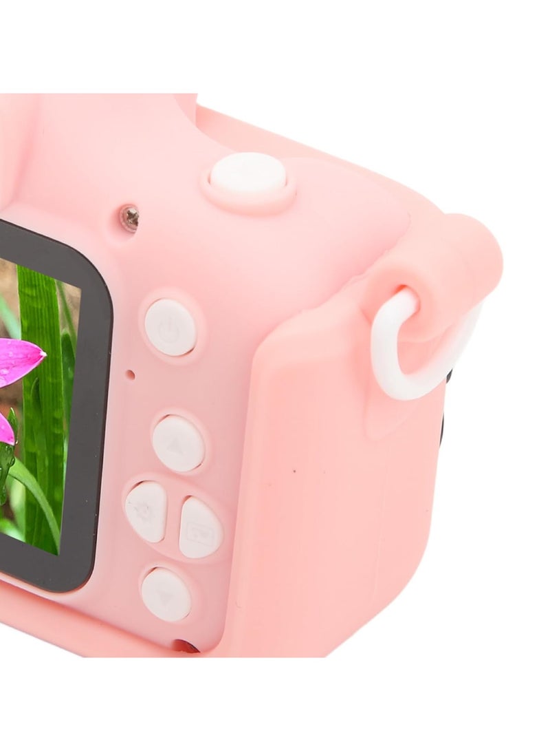 Dual Camera Astronaut Pink Digital Camera for Toddlers - Funny Photo Frames, Long Battery Life, IPS Display