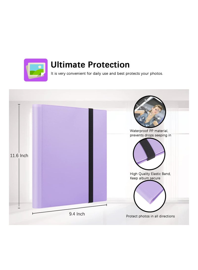 Large Capacity 432 Pocket Photo Album for Fujifilm Instax Mini Cameras and Polaroid Snap Touch Enhance Your Memories in Purple