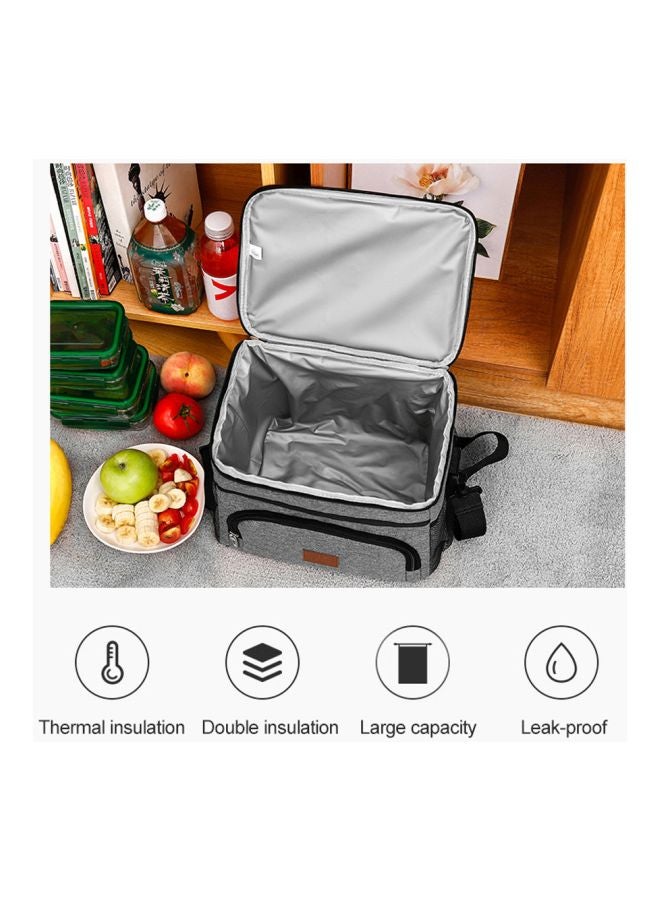 Thermal Lunch Bag Grey One SizeLiters