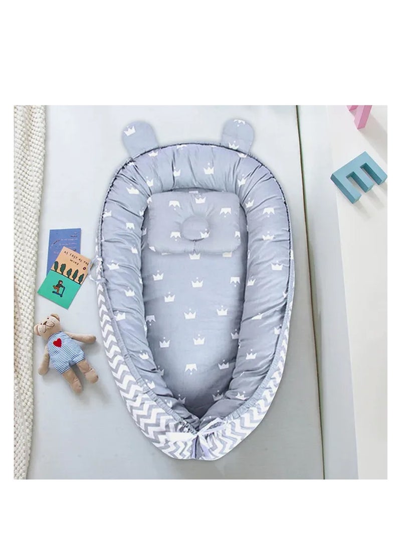 Star Babies Pack of 2 (Baby Sleeping Pod with Smart bathtub) - Grey/Grey