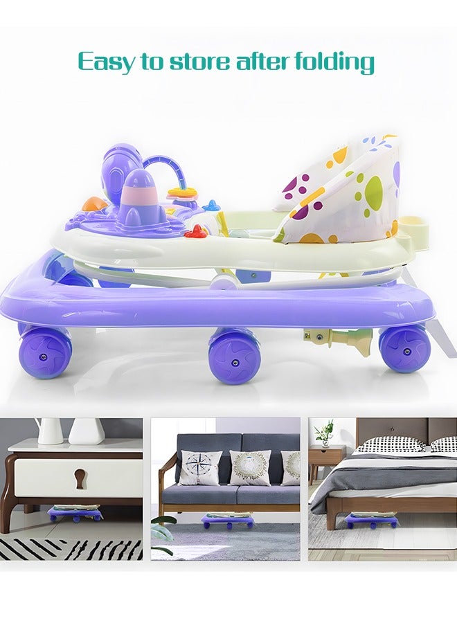 Baby Activity Walker is versatile adjustable foldable and has smooth rolling wheels for safe and fun exploration