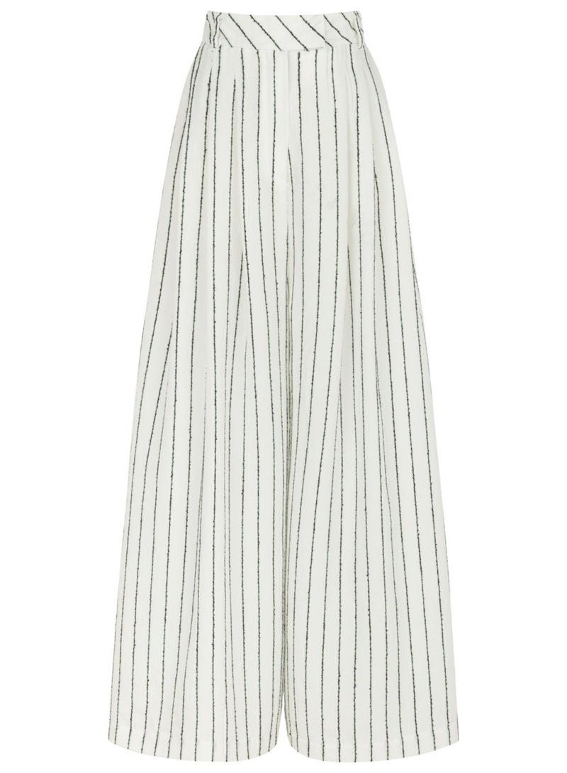 Striped Wide Leg Trousers