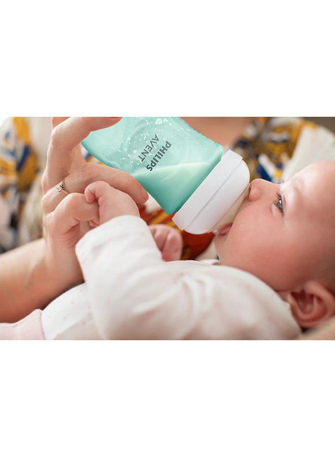 Natural Baby Bottle With Natural Response, Teal, 260ml, 1m+, 4 Pieces