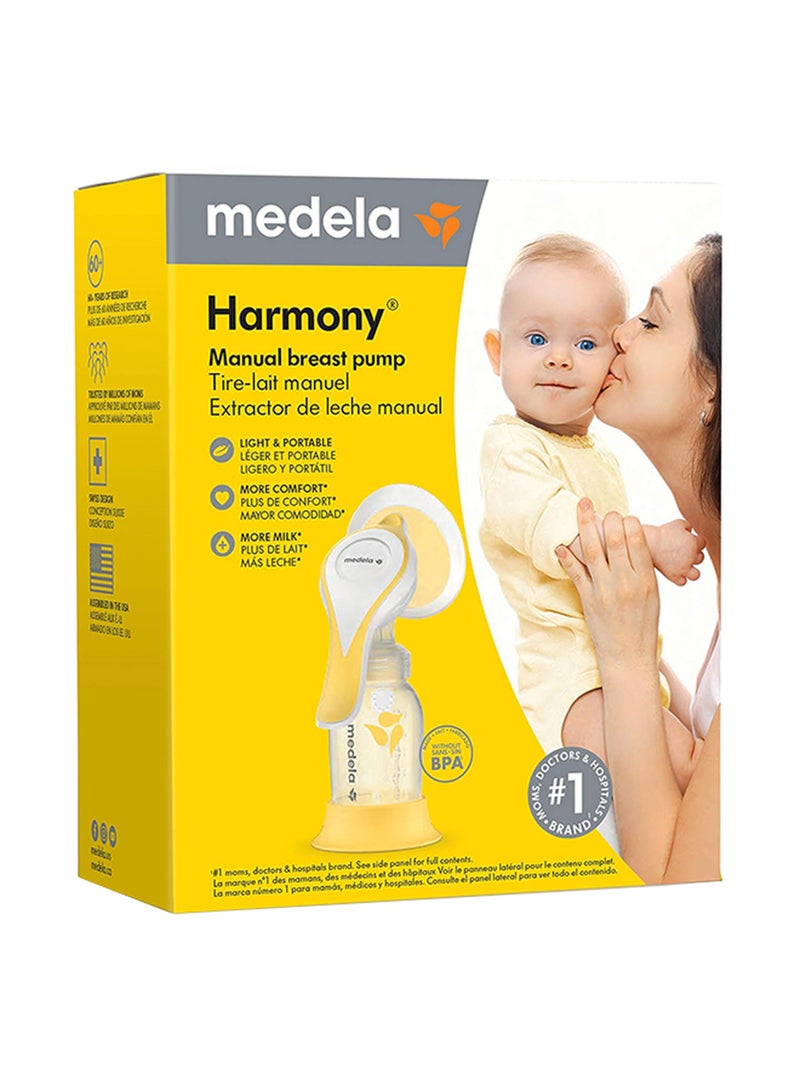 New Harmony Flex Manual Breast Pump - Covenience, Comfort And Efficiency For Mothers Comes With 2-Phase Expression Technology