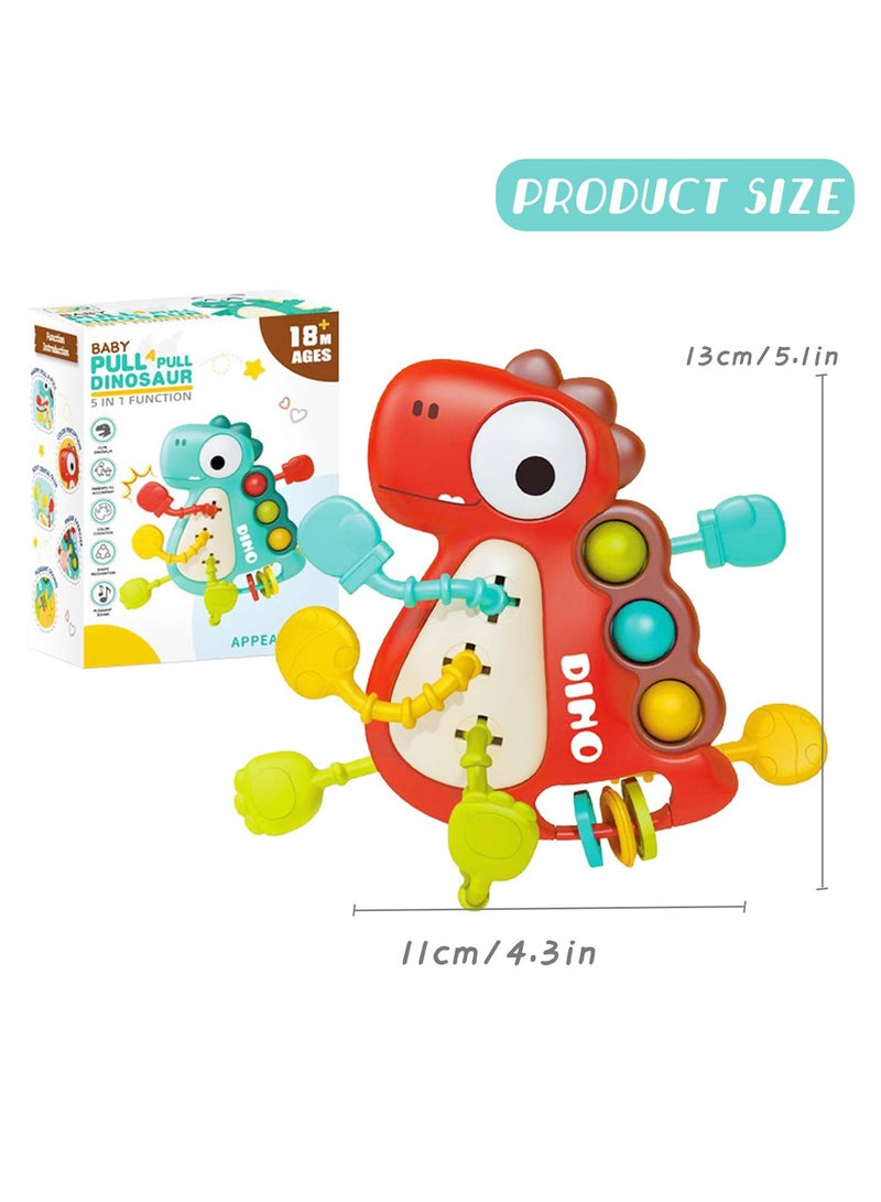 Montessori Toy for Baby 18+ Months, Cute Dragon Design Baby Sensory Teething Toys with Rattles for Toddlers Boy Girl Birthday Gifts