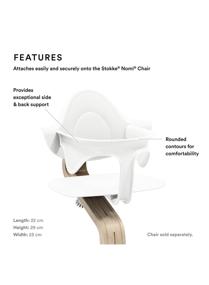 Nomi Baby Set Provides Side And Back Support While Baby Learns To Sit Compatible With Nomi Baby High Chair White