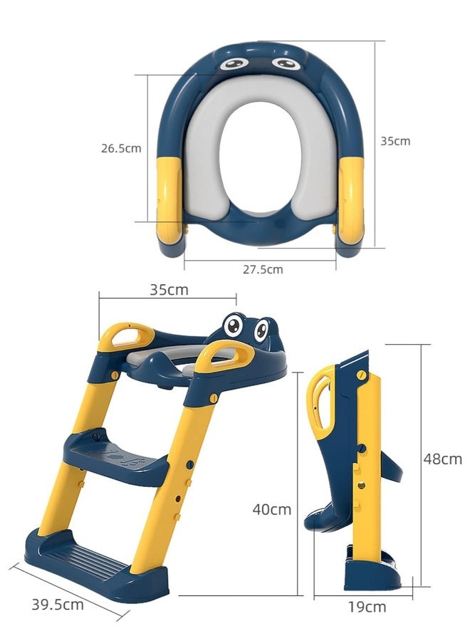 Potty Training Seat for Baby, Baby Toilet Potty Seat with Adjustable Step Stool Ladder, Baby Potty for Boys and Girls