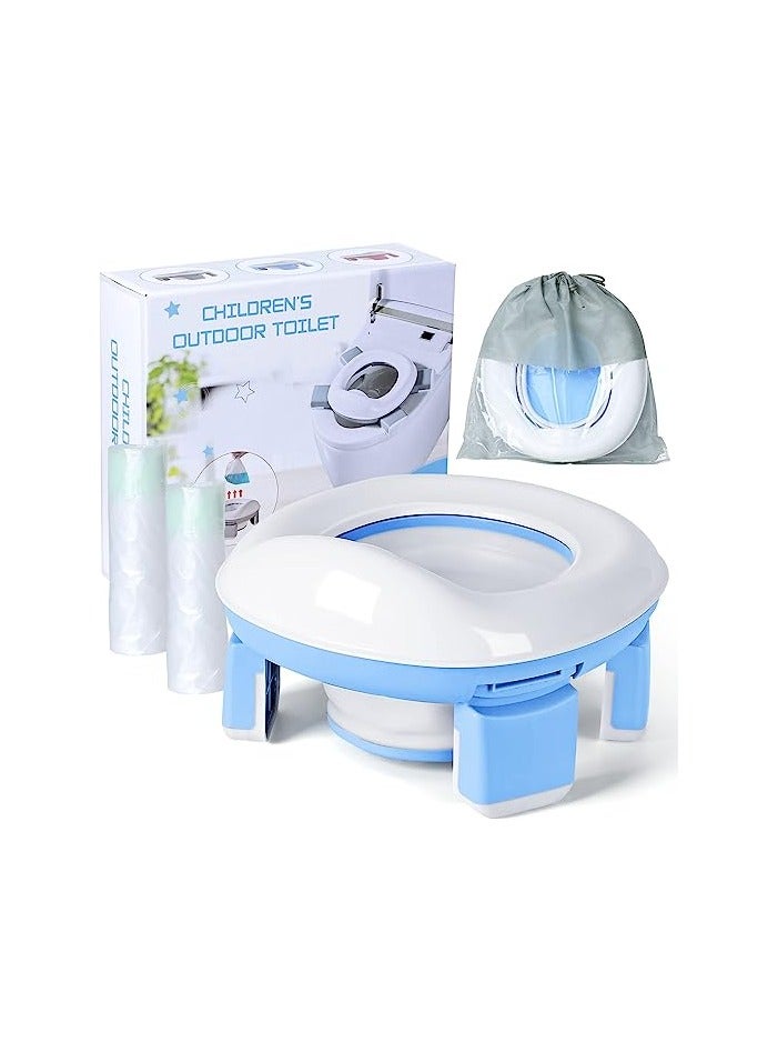 Portable Potty Training Toilet for Boys and Girls with Storage Bag - Foldable Travel Potty Chair, Indoor and Outdoor Potty Seat for Toddlers, Easy to...