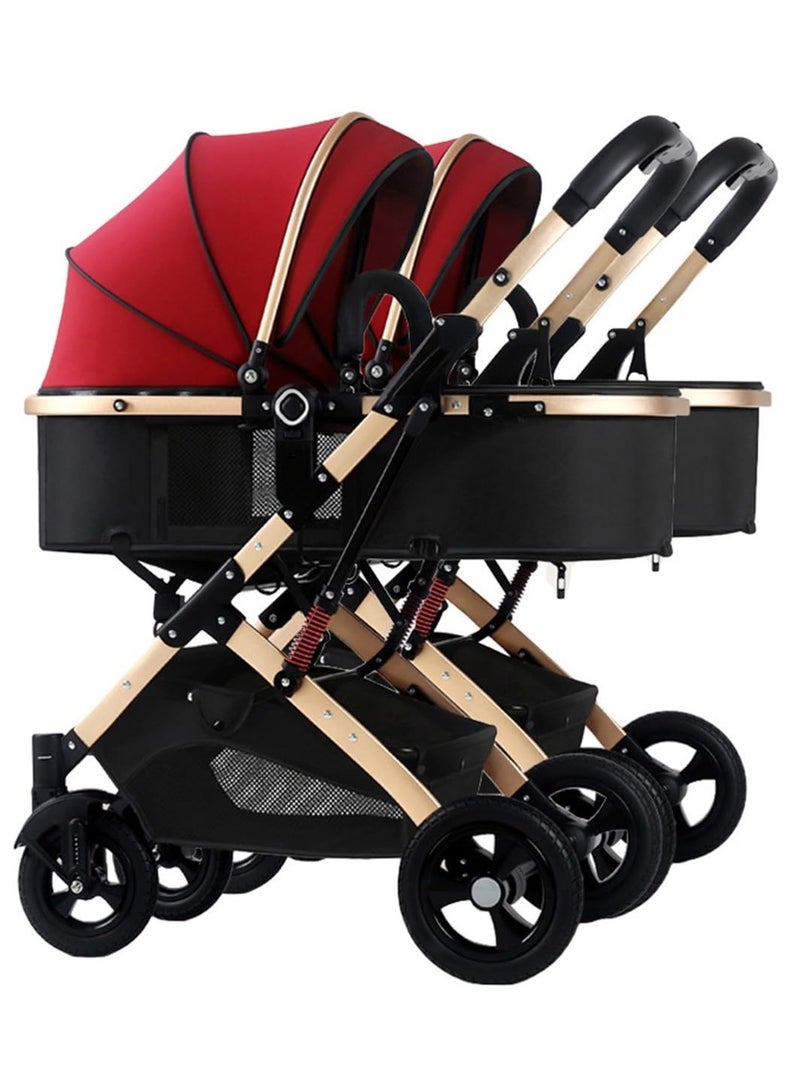 Lightweight Stroller with Extended Canopy Sit and Lay Lightweight Folding Two-Way Shock Absorption and Locking System for Newborn To 3 Years