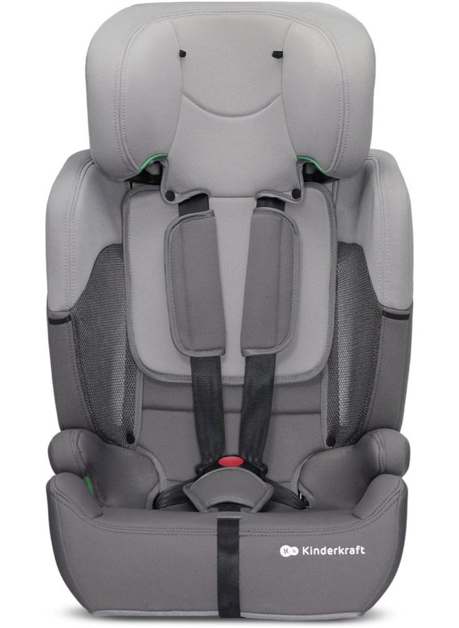 Car Seat Comfort Up, I - Size Booster Child Seat, With 5 Point Harness, Adjustable Headrest, For Toddlers , Infant, Group 1/2/3, 9 - 36 Kg, Up To 12 Years, Grey