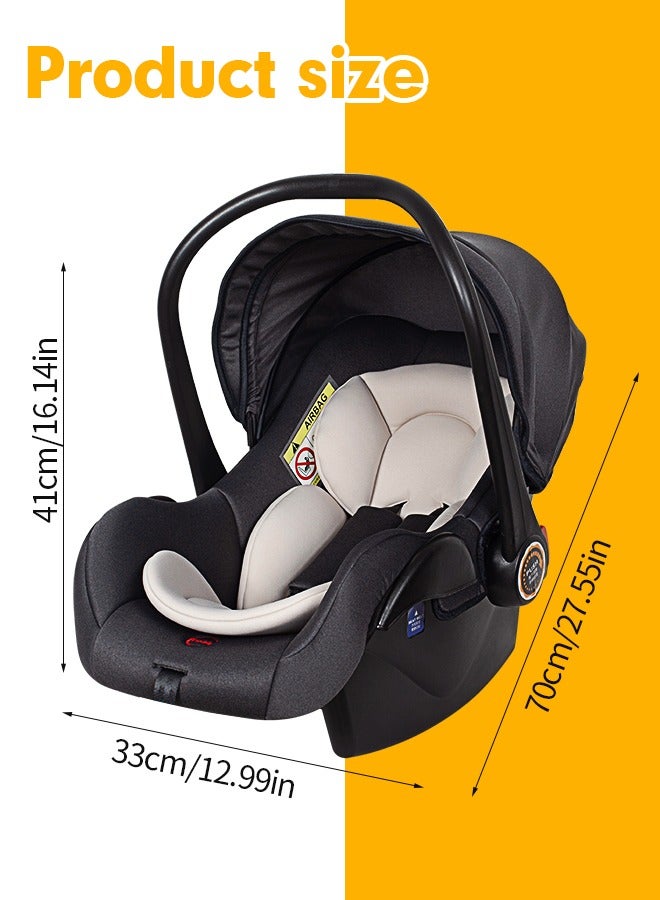 Baby Car Seat With Full Body Support Cushion Baby Carrier Cot with Adjustable Canopy