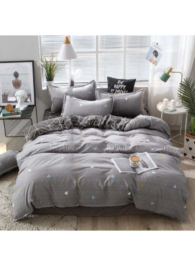 3-Piece Simple Fashion Design Bedding Set Polyester Grey