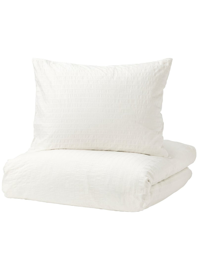 Ofelia Vass Duvet Cover And 2 Pillowcases White 240X220/50X80 Cm