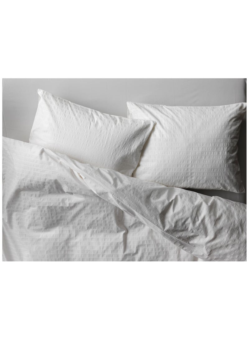 Ofelia Vass Duvet Cover And 2 Pillowcases White 240X220/50X80 Cm