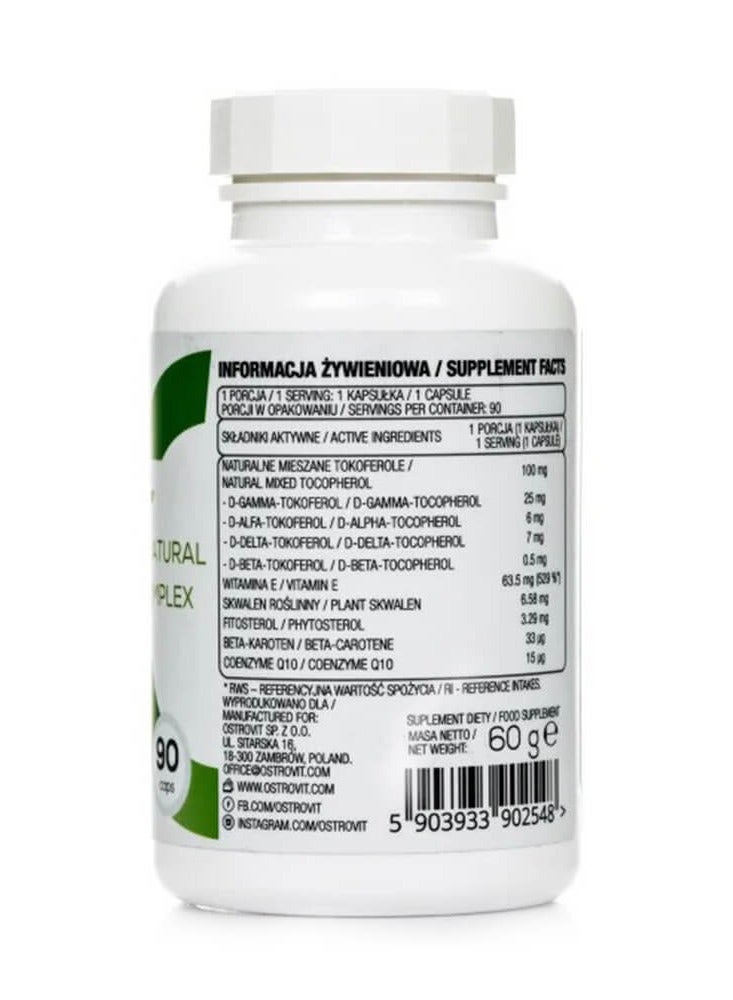 Ostrovit Vitamin E Natural Tocopherols Complex 90 Caps