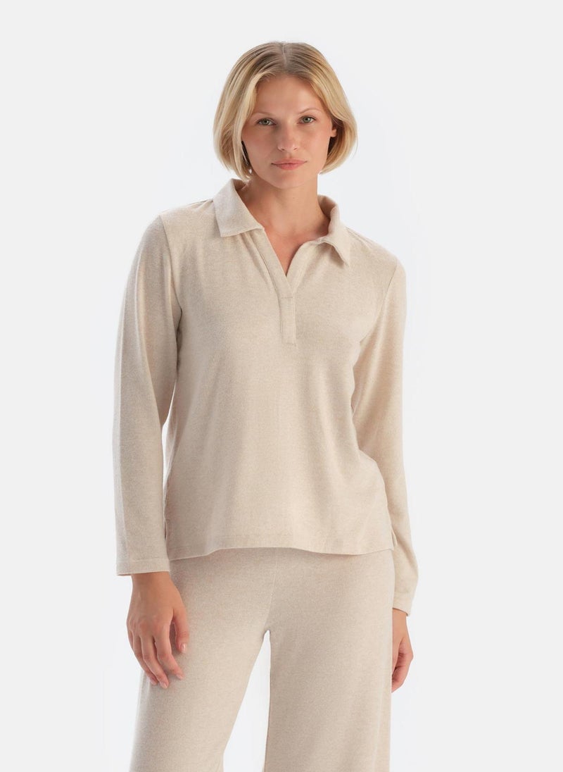 Sweatshirt Polo Collar Loungewear