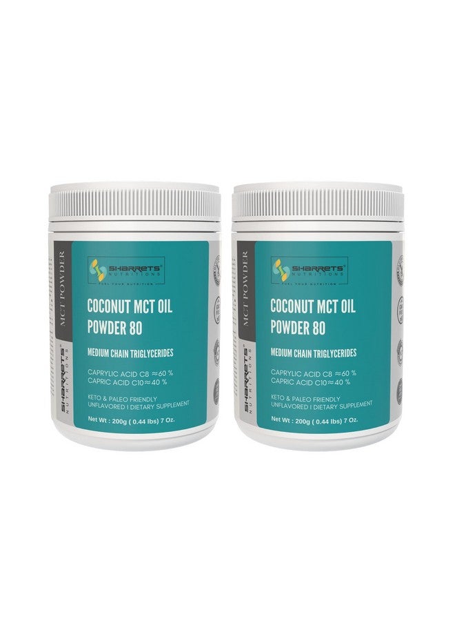 Coconut Mct Oil Powder 200G X 2 Medium Chain Triglycerides To Enhance Health And Boost Energy.