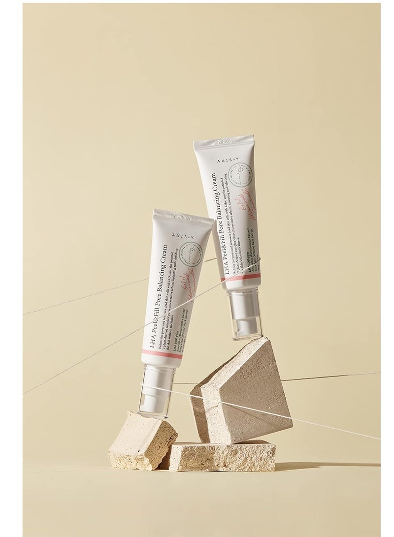 AXIS-Y LHA Peel & Fill Pore Balancing Cream | 50 ml / 1.69 fl. Oz. | Pore Minimizing | Pore Care | Pore Cream | Pore Tightening | Kbeauty