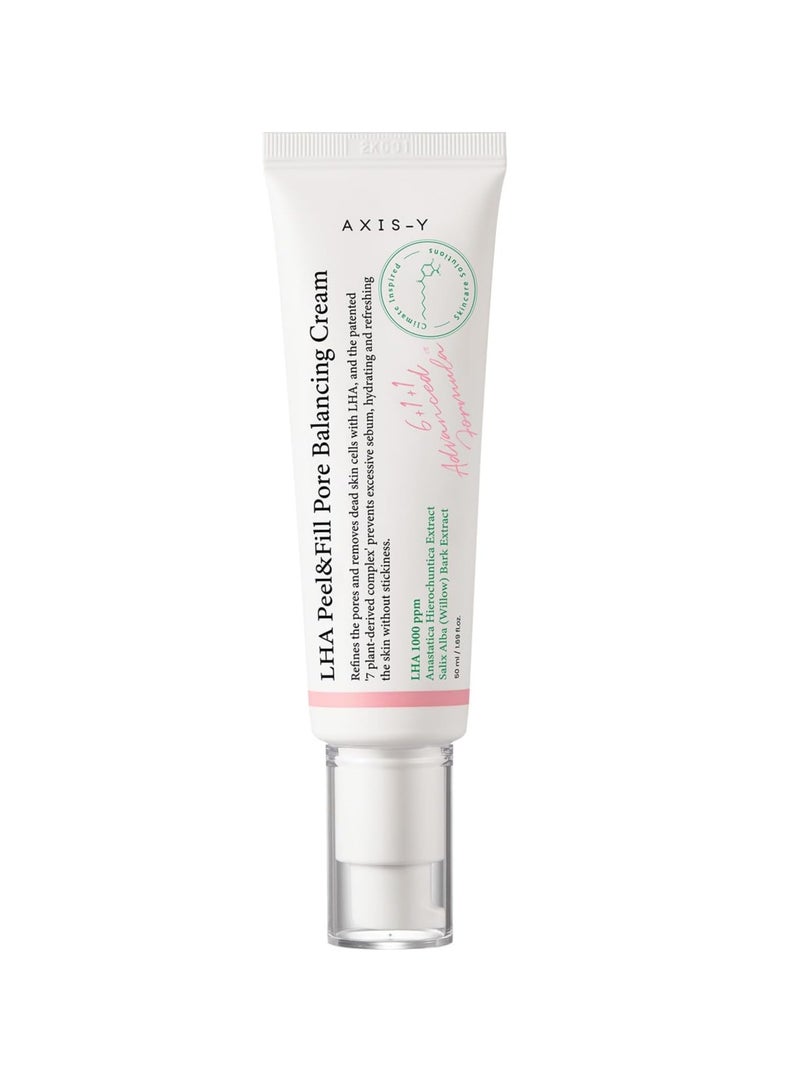 AXIS-Y LHA Peel & Fill Pore Balancing Cream | 50 ml / 1.69 fl. Oz. | Pore Minimizing | Pore Care | Pore Cream | Pore Tightening | Kbeauty