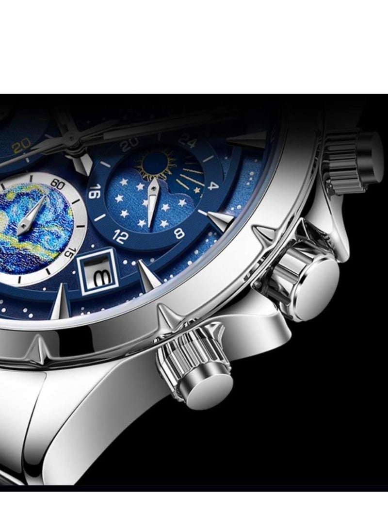 Men's Starry Sky Mechanical Watch, Junior High School Quartz Watch