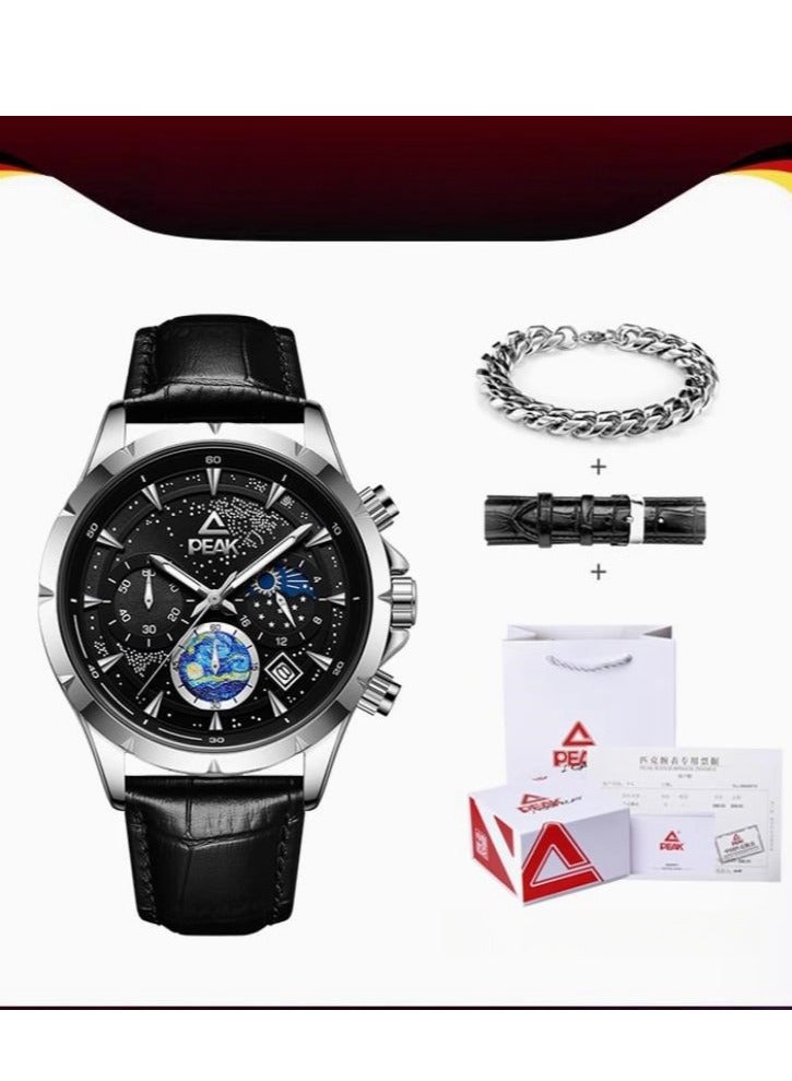 Men's Starry Sky Mechanical Watch, Junior High School Quartz Watch