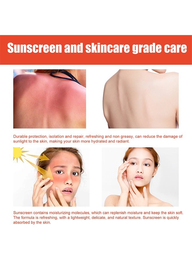 Sun Lotion-Moisturizing Sunblock Sunscreen Cream Body Whitening Sun Cream SPF 90 Sunscreen Long Lasting UV Protector Sunblock Moisturizing Solar Blocker Waterproof Skin Care