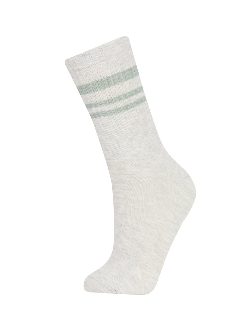 Relax Fit Elasticated 3-Pack Cotton Long Socks