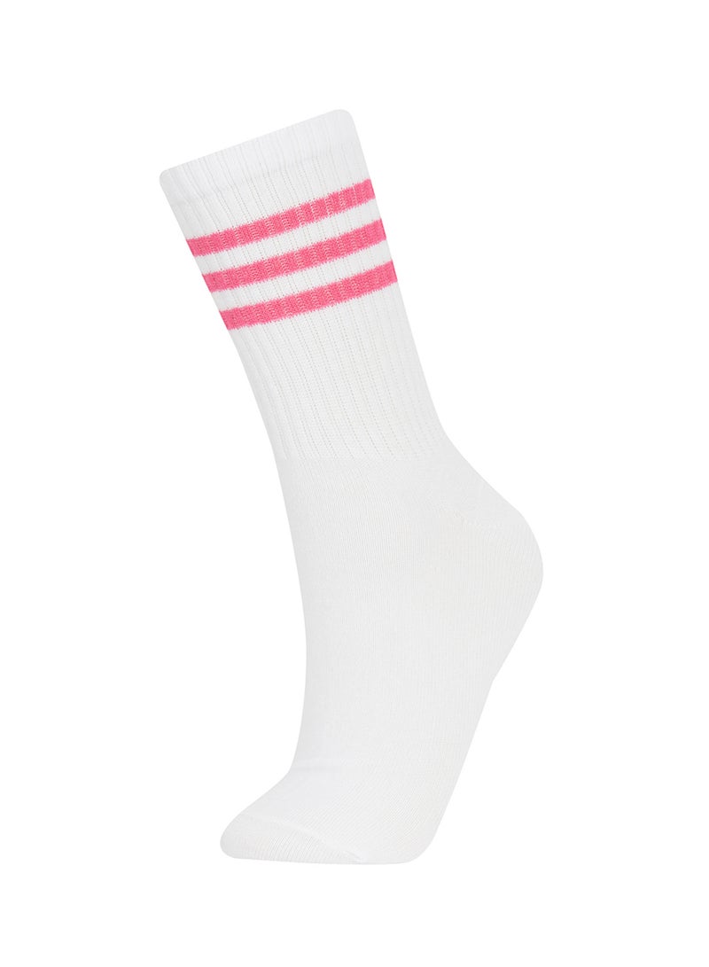 Relax Fit Elasticated 3-Pack Cotton Long Socks