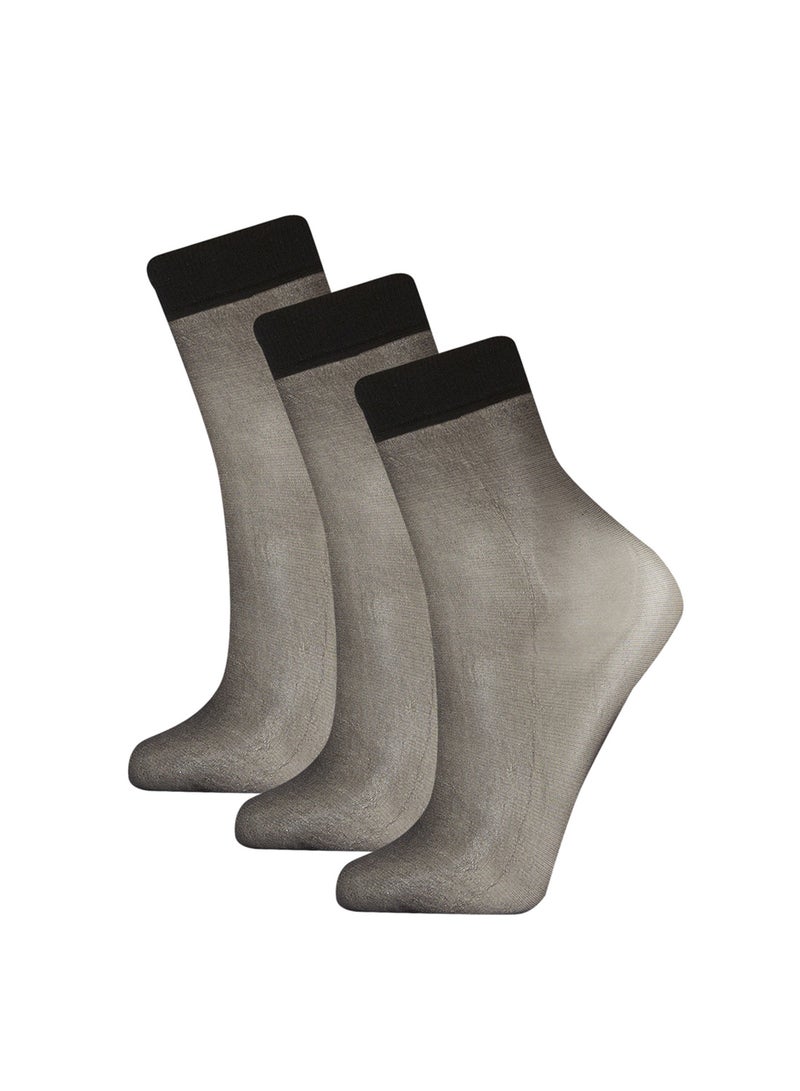 15 Denier Fit 3-Pack Short Sheer Socks