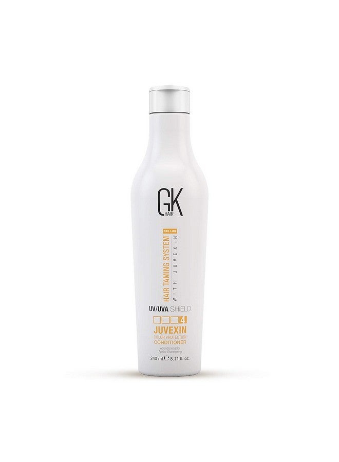 Global Keratin Uv Color Shield Conditioner 240 Ml - Deep Cleansing Color & Sun Heat Protection For Color Treated Dry Damage Frizzy Hair - Sulfate And Paraben Free