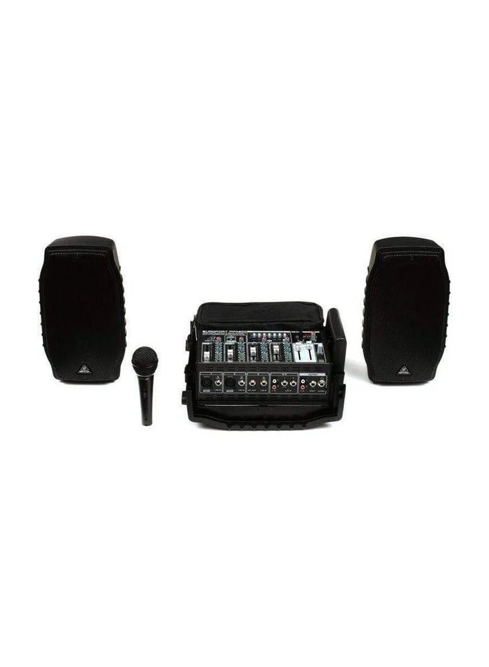 Behringer PPA200 Portable PA System 150W RMS w/ 5 CH Mixer and Wired Microphone