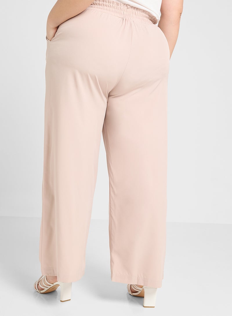 Elasticised Wide Leg Pants