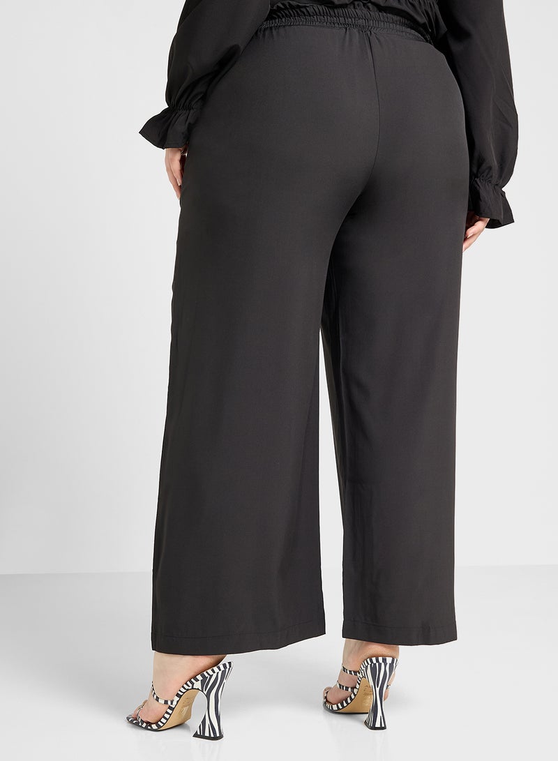 Elasticised Wide Leg Pants