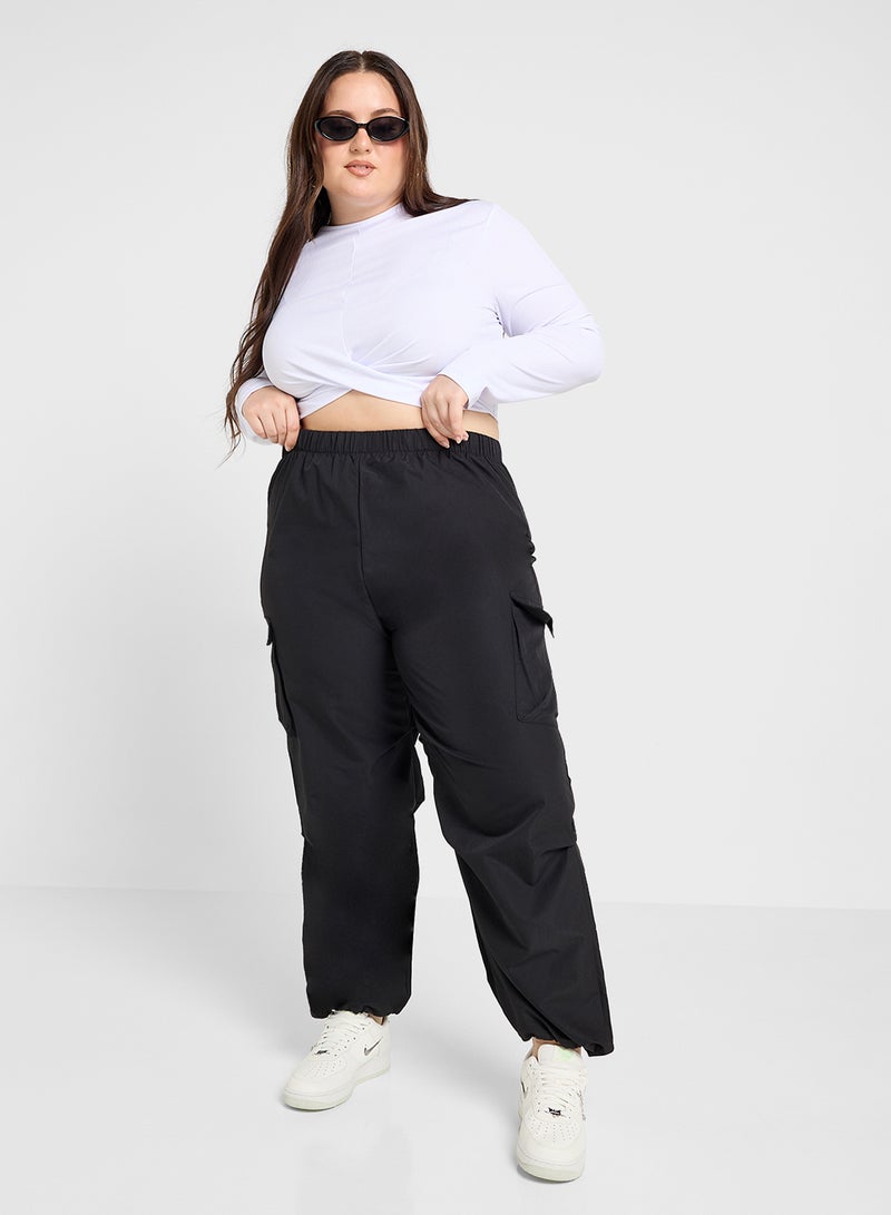 Wide Leg Pull On Pants