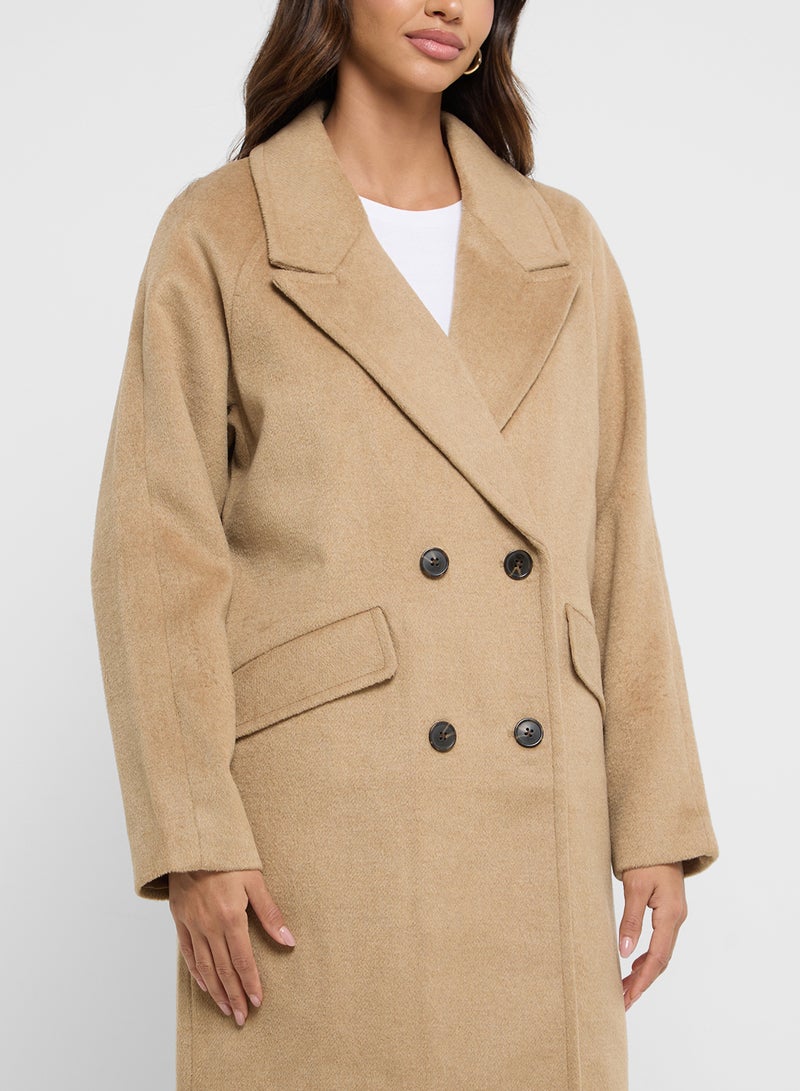 Button Pocket Detail Coat