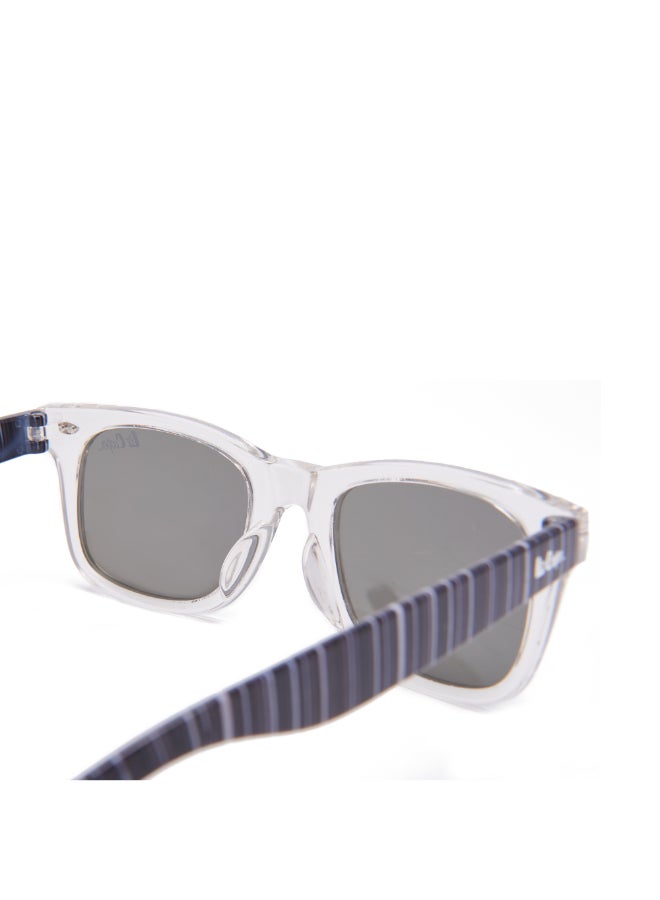 Kids' Polarized Sunglasses Transprarent Frame Silver Mirror Lens - 44mm Lens - LCK114C02