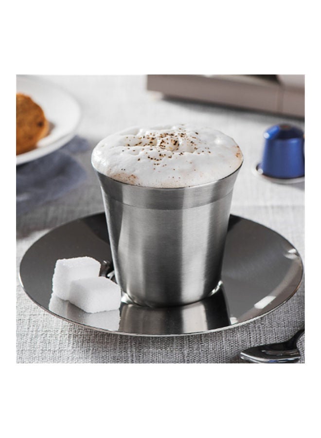 Stainless Steel Double Coffee Cup Silver