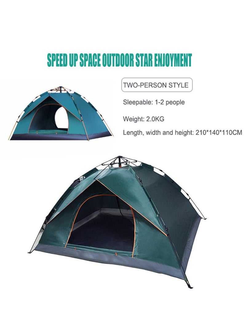 Waterproof Quick Automatic Open Camping Tent - Easy Storage 2-Person Tent for Outdoor Hiking, Climbing, and Travel