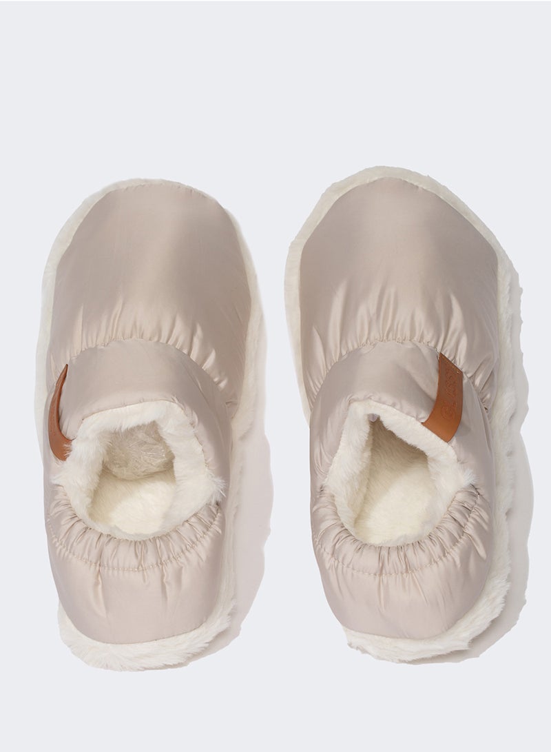 Parachute Fabric Plush-Lined Slippers