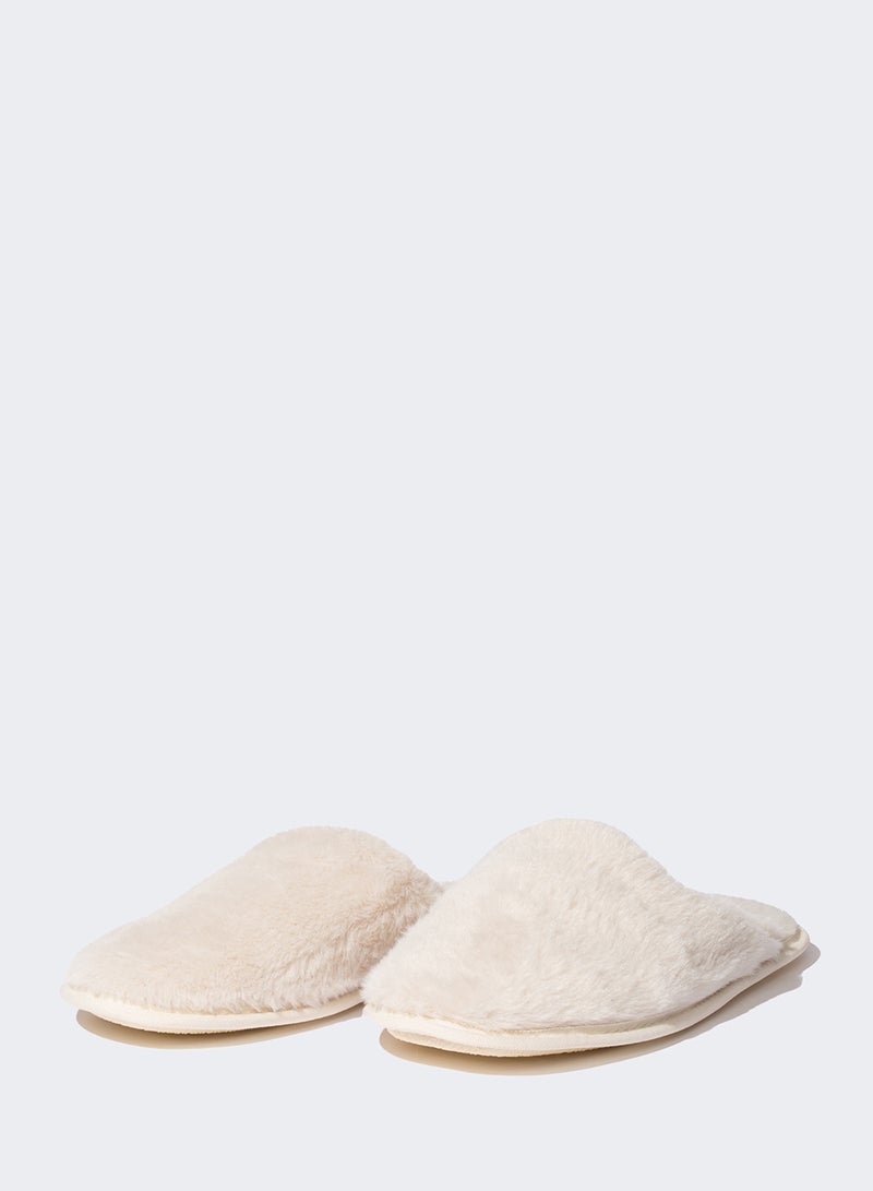 Flat Sole Slip-On Plush Slippers