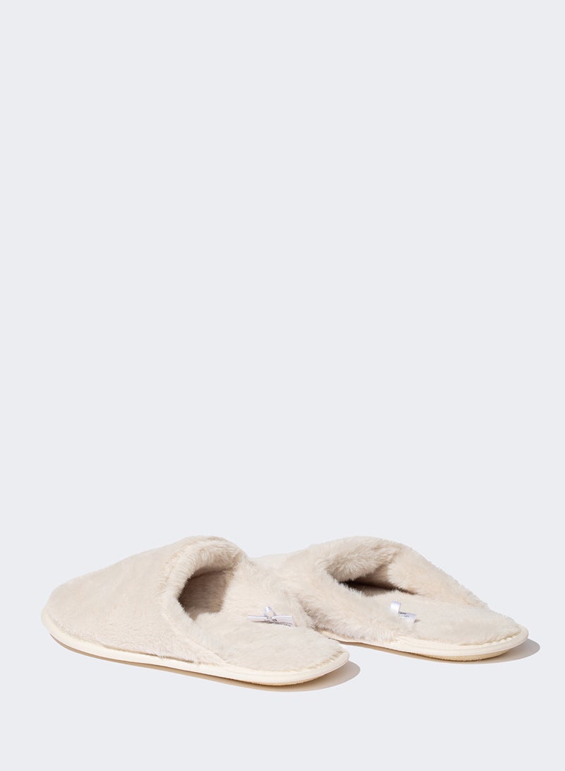 Flat Sole Slip-On Plush Slippers