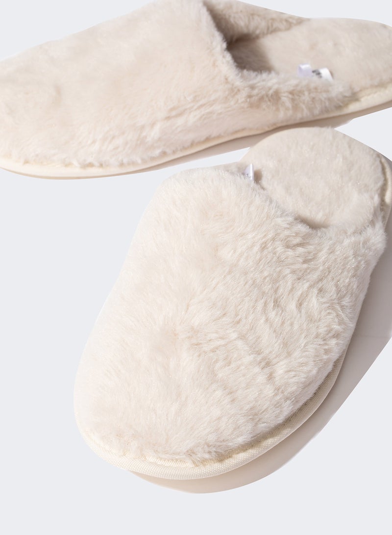 Flat Sole Slip-On Plush Slippers