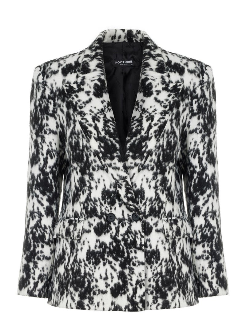Patterned Double Breasted Jacket