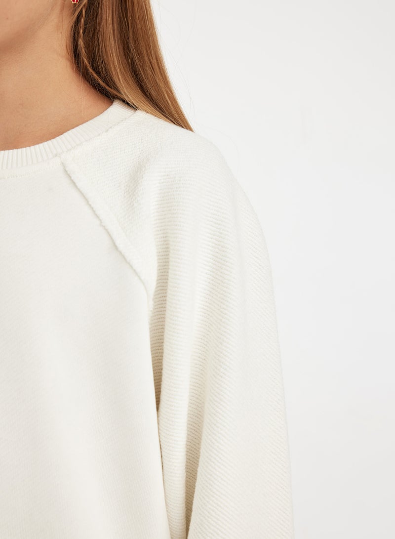 Relax Fit Basic Crew Neck Sweatshirt