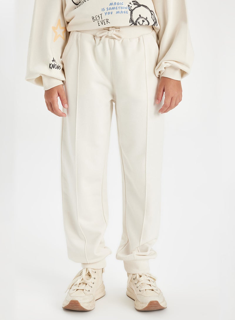 Elasticated Cuffed Basic Jogger Pants With Pockets