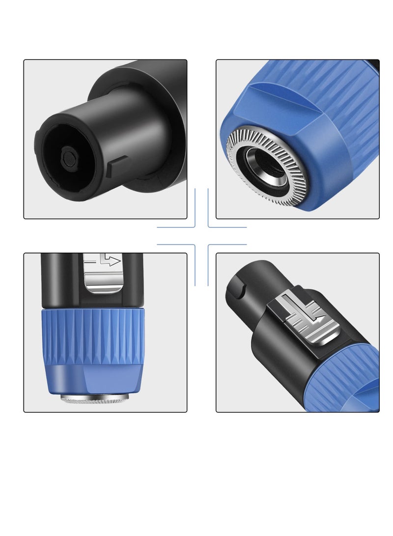 Professional Speakon Connectors - 8-Pack Twist Lock Audio Plugs for Sound Systems, Amplifiers & PA Systems - Durable & Reliable for Optimal Performance