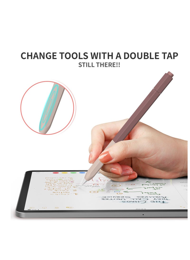 Silicone Pencil Sleeve for Apple Pencil 2nd Gen - Protective Grip Holder with Classic Design, Magnetic Charging Compatible, and Double Tap Functionality