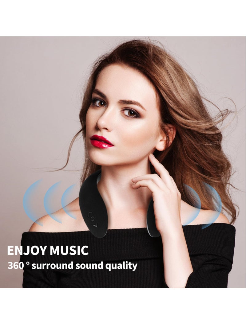 Wireless Neckband Bluetooth Headphones & Speaker System - Immersive 3D Stereo Sound for Gaming, Movies & Music with Built-in Microphone, Comfortable Wearable Design