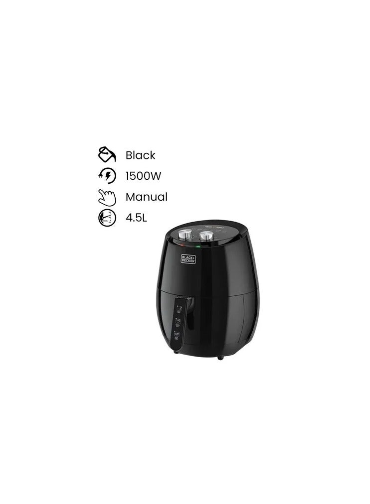 Black + Decker Aerofry Air Fryer 4.5 L 1500 W AF350-B5 black